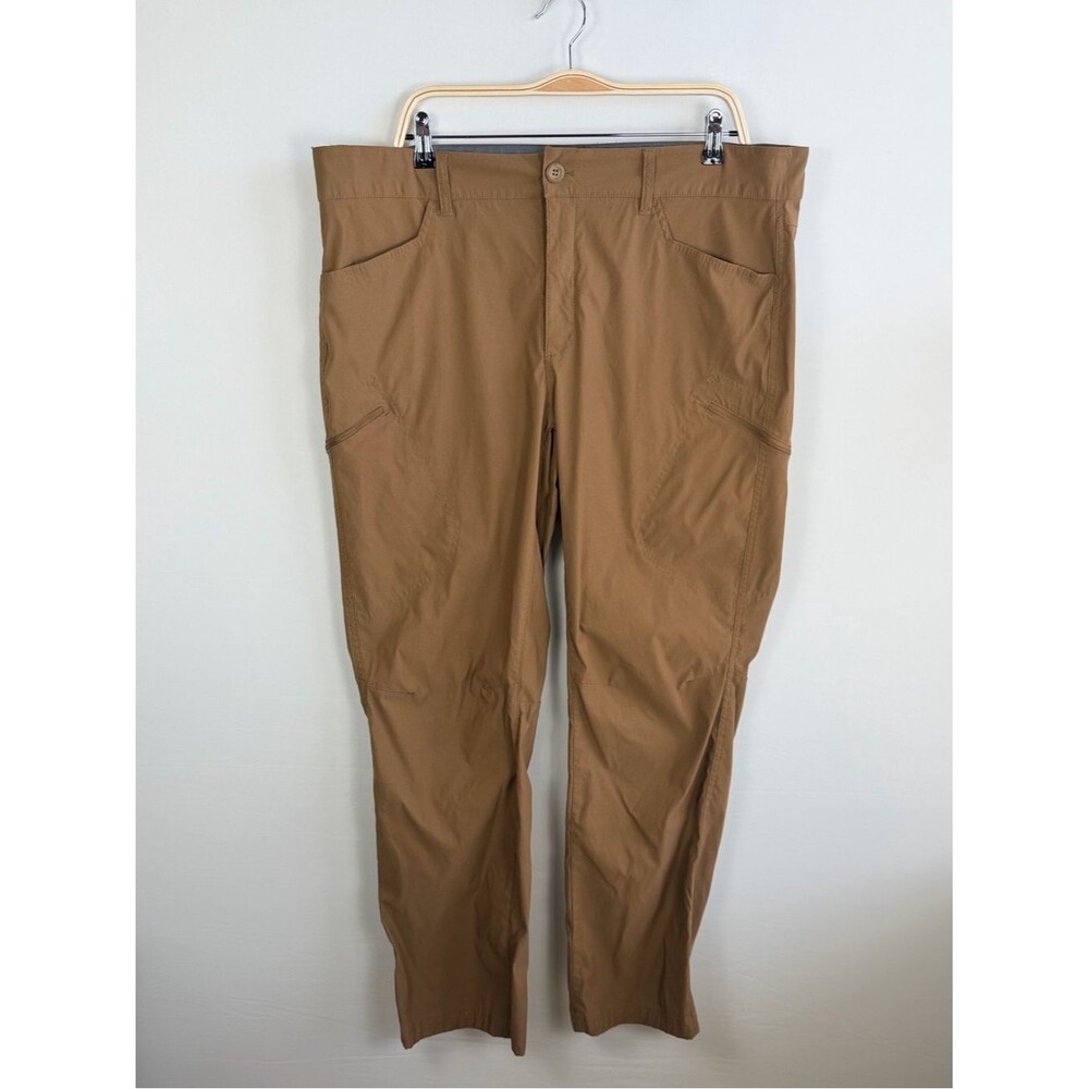 Eddie Bauer Hiking Pants 40x30 Brown Nylon Spandex Outdoor Gorpcore Cargo